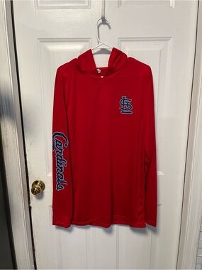 St. Louis Cardinals Red Pullover Hooded Tee